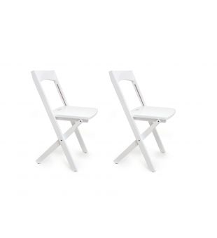  Folding chair in white wood